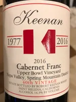 Upper Bowl Vineyard Cabernet Franc